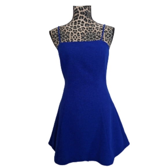 Do+Be Blue Skater Dress Adjustable Straps Medium - Picture 2 of 7